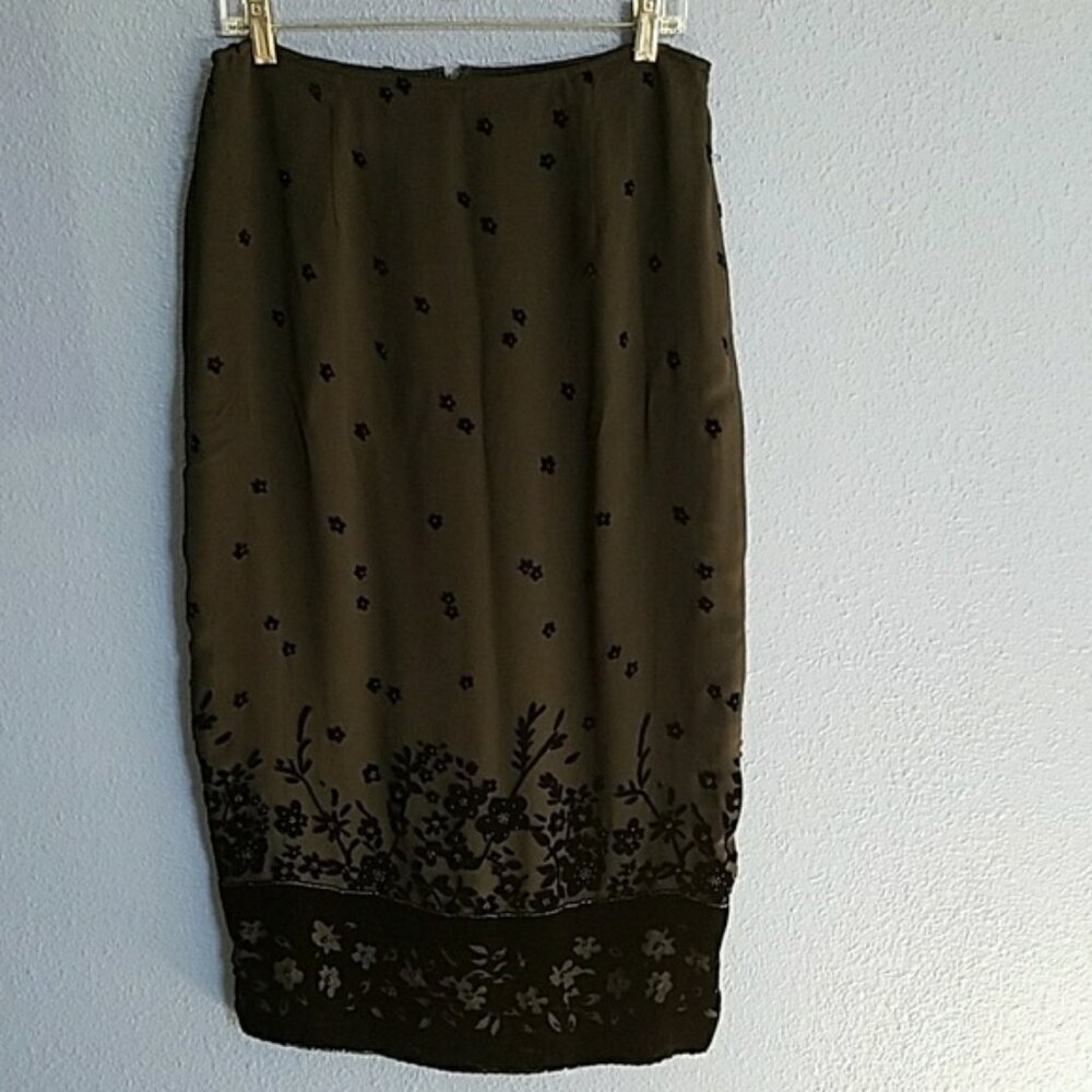 Long Sheer silk skirt